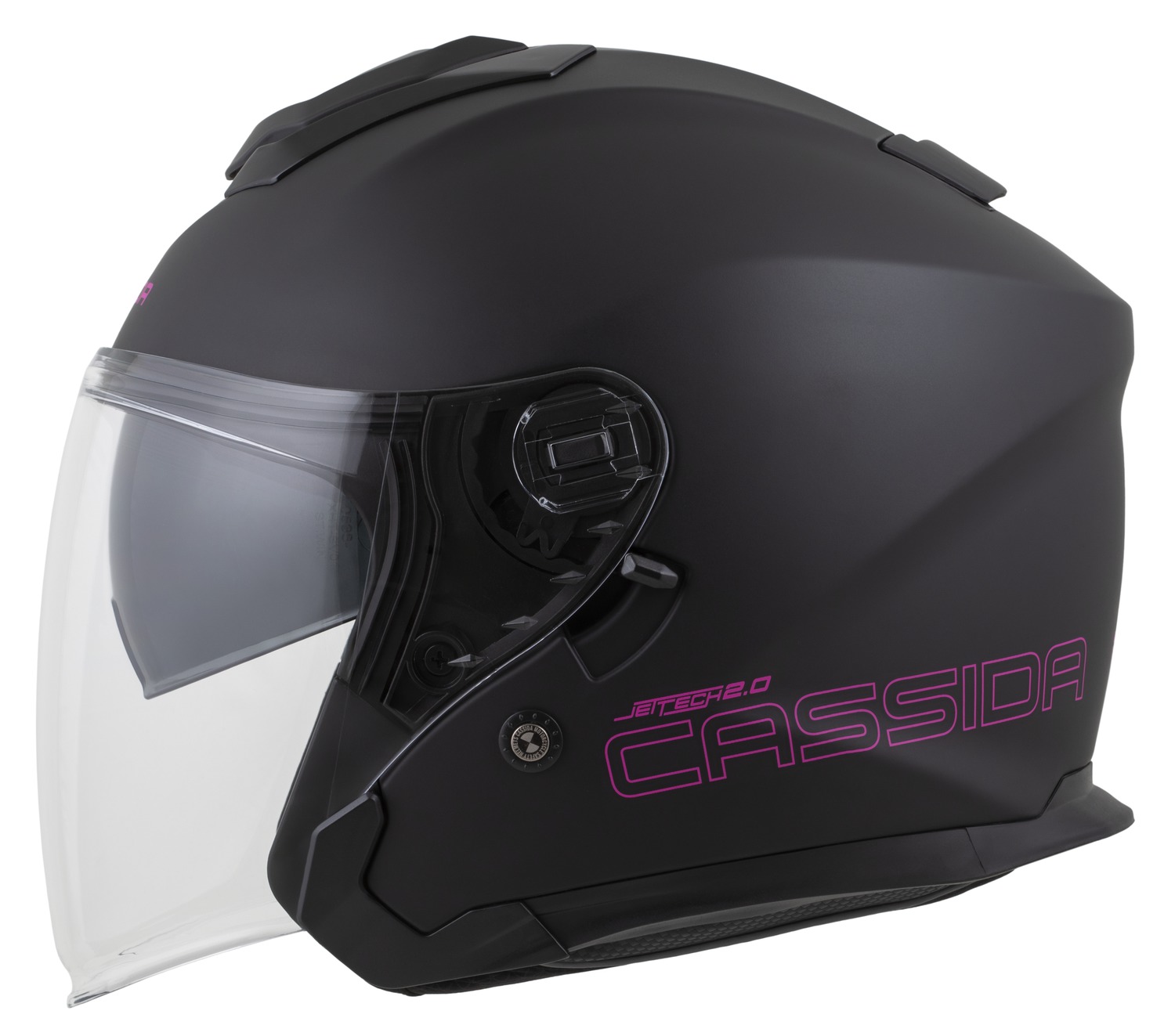 helmet Jet Tech 2.0 Solid, CASSIDA (black matt/pink) 2025