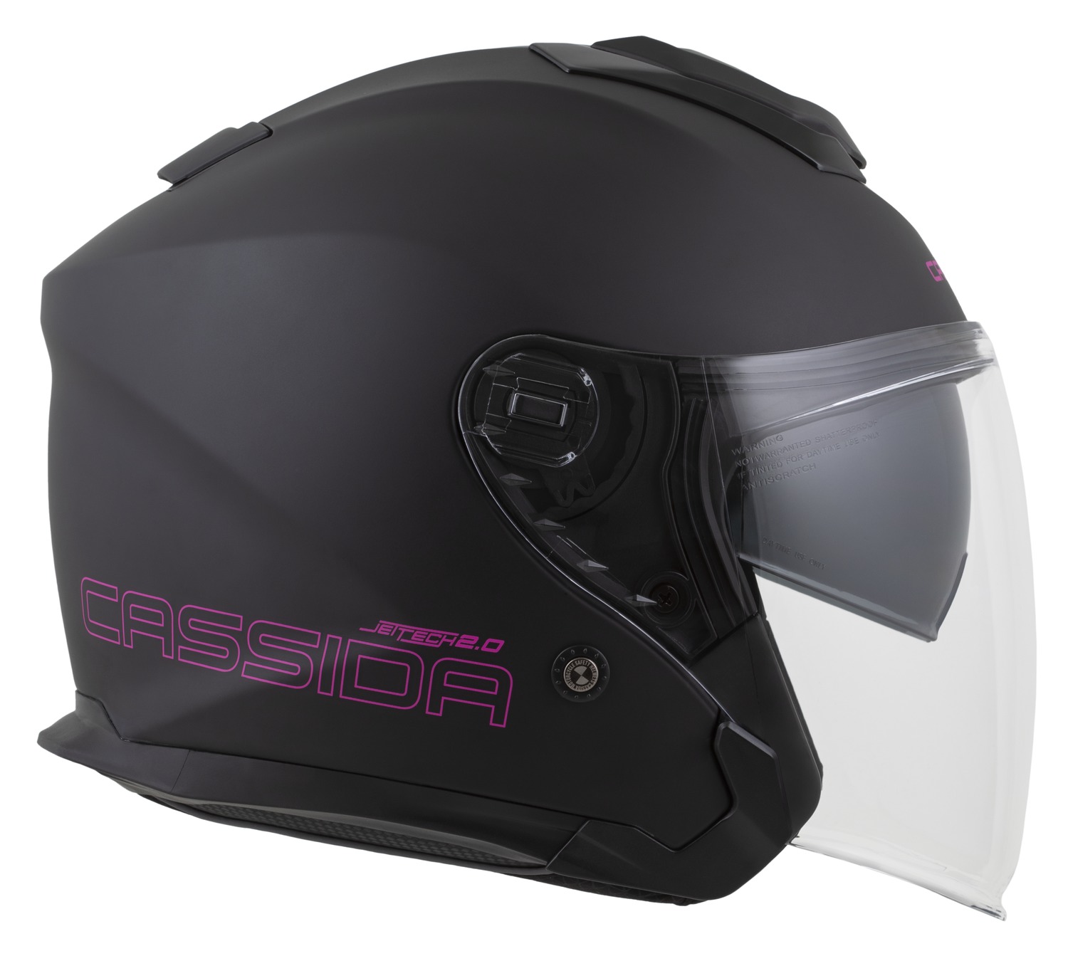 helmet Jet Tech 2.0 Solid, CASSIDA (black matt/pink) 2025