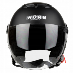 Moto přilba HORN JET H617 černá matná + PLEXI BLACK